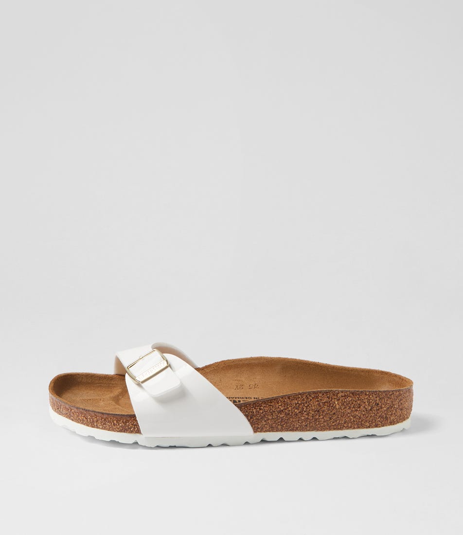 Birkenstock Madrid Men\'s EU 43 US 10 White Patent Leather Slip On Sandals Casual Madrid Big Buckle Leather in Color White | BIRKENSTOCK US main image 4