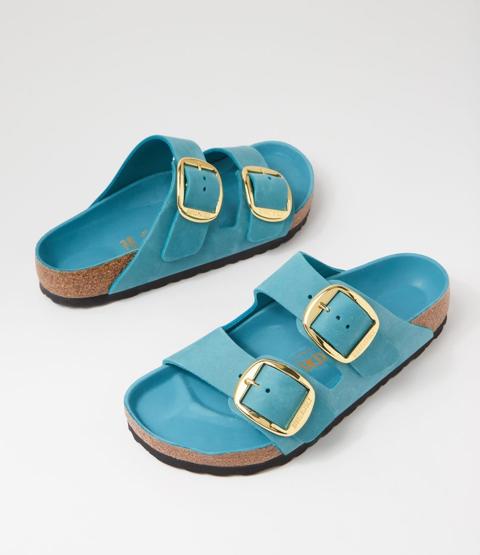 Arizona Big Buckle W Biscay Bay Oiled Leather Slides