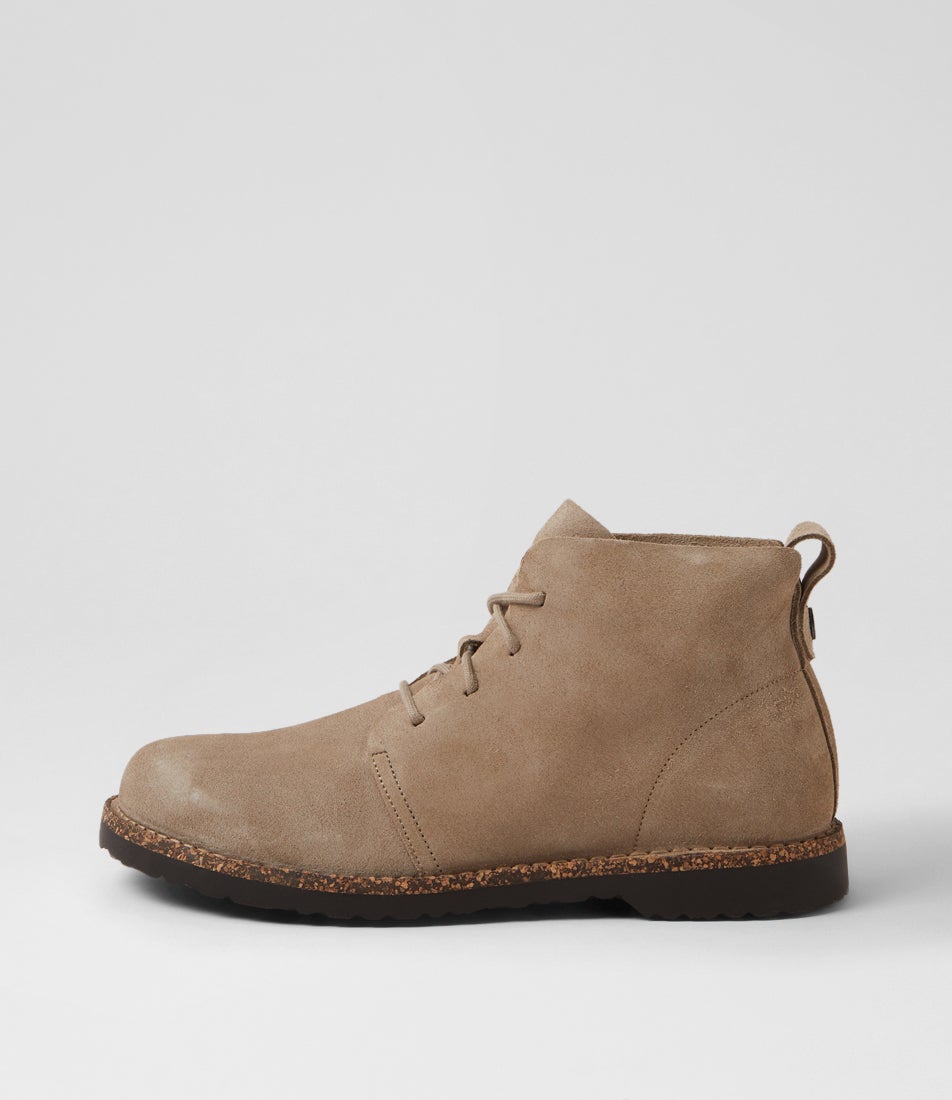 Uppsala Mid Mens Taupe Suede Lace Up Boots display picture 1