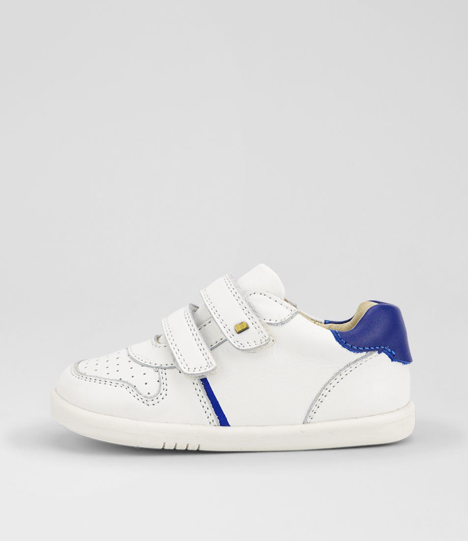 Riley Tot White Blueberry Leather Flat Shoes