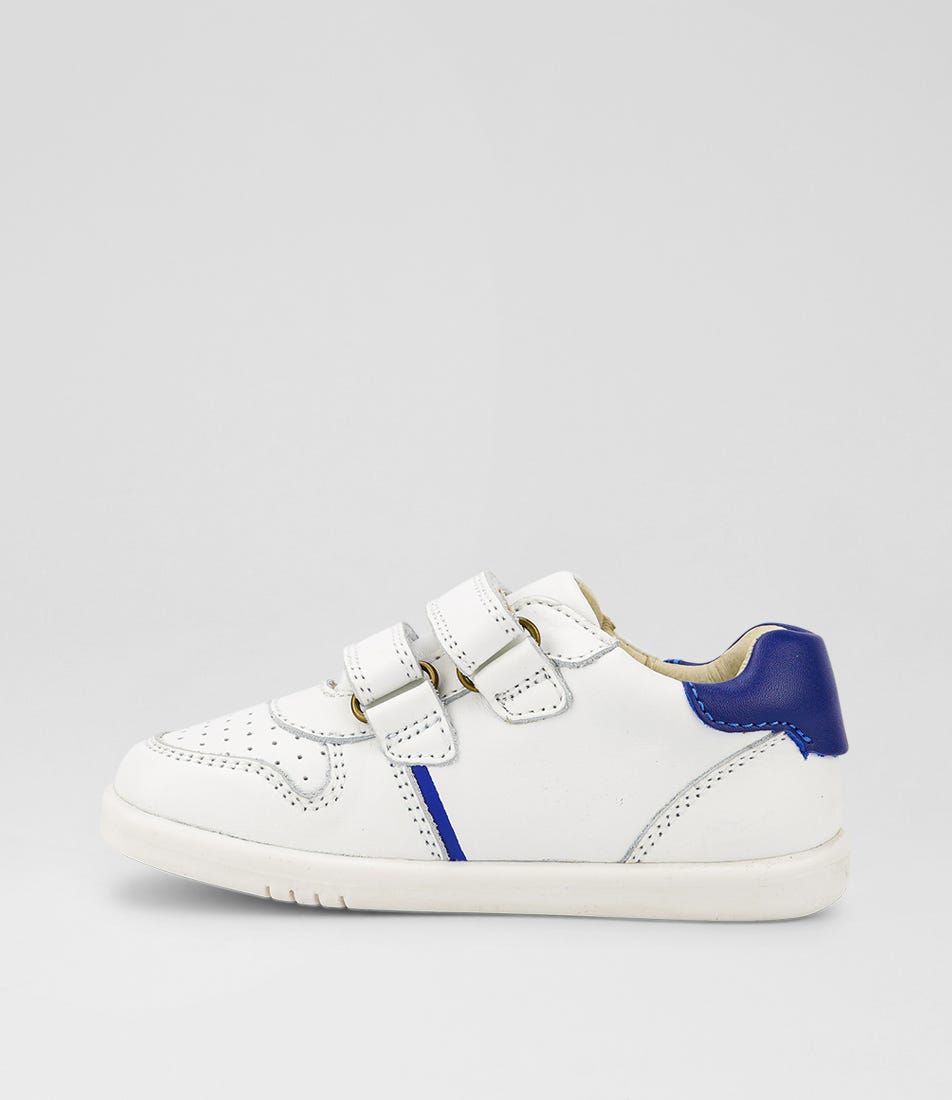 Riley Tot White Blueberry Leather Flat Shoes