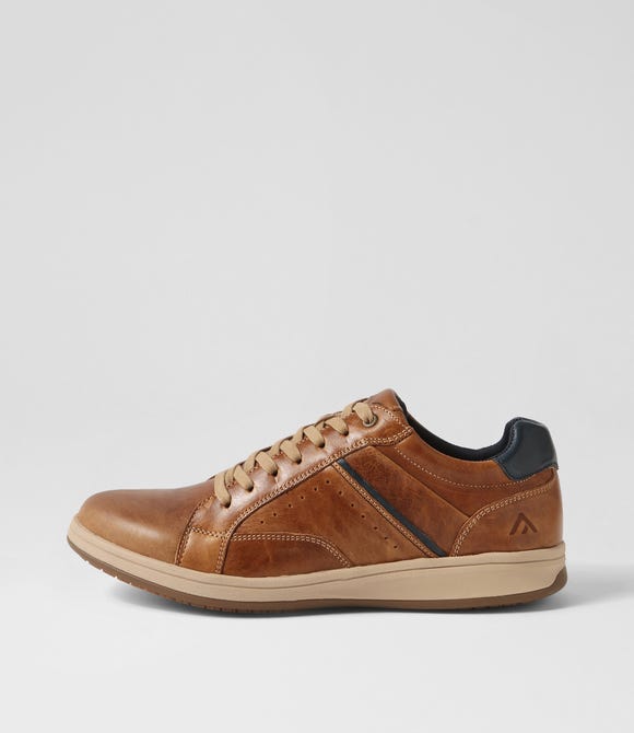 Corp Cognac Leather Sneakers