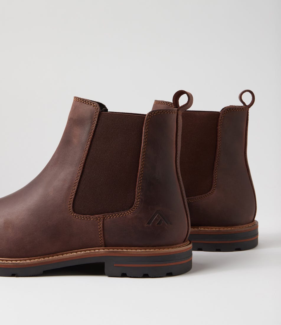 COLORADO Sift Brown Waxy Leather Ankle Boots