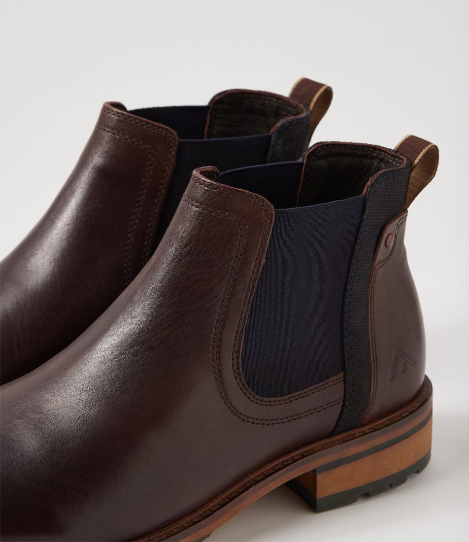 Unique Brown Pull Up Leather Chelsea Boots