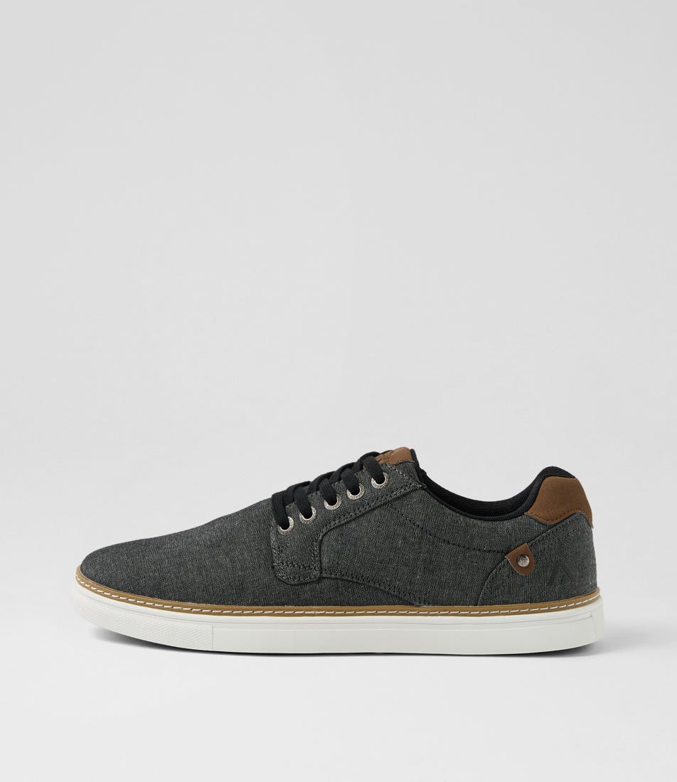 Plusma Black Canvas Sneakers