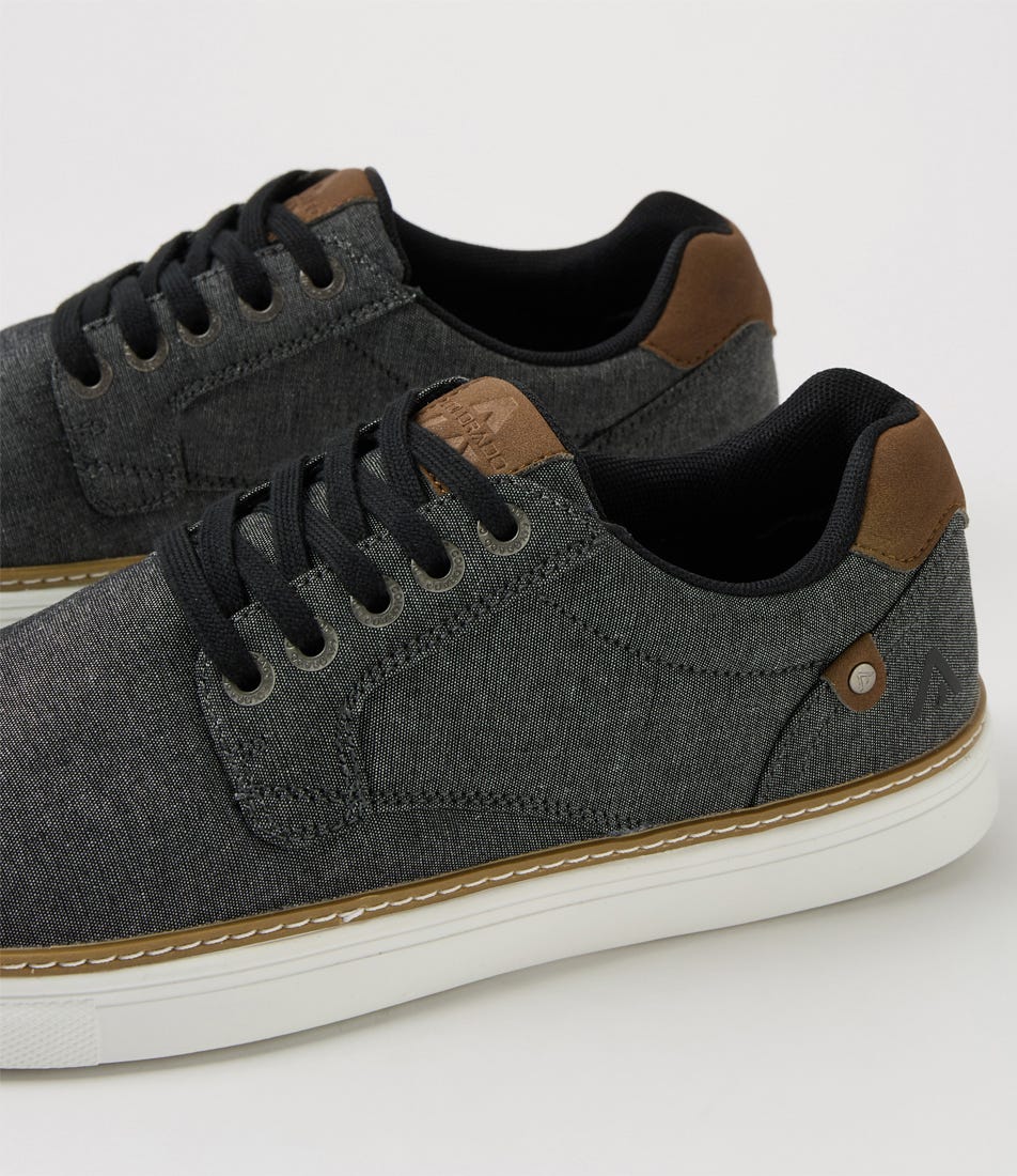 Plusma Black Canvas Sneakers