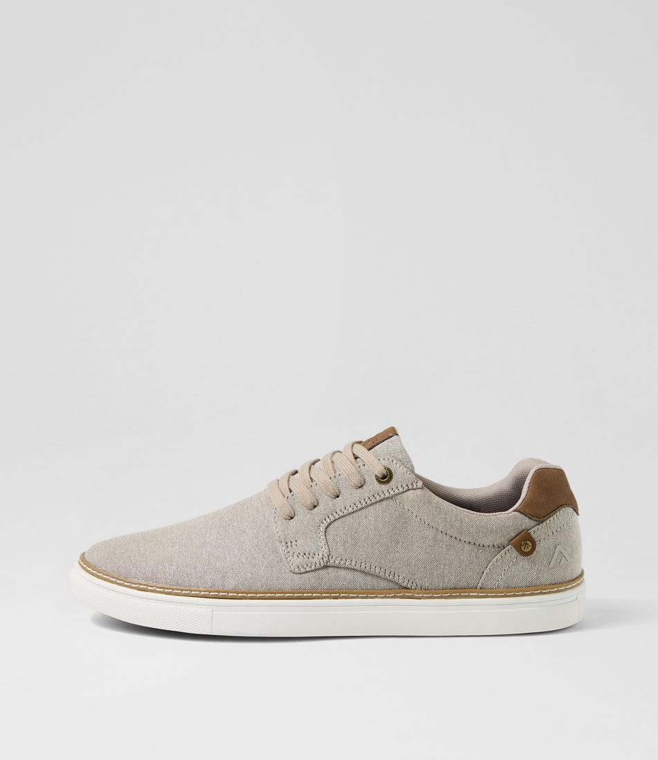 Plusma Taupe Canvas Sneakers