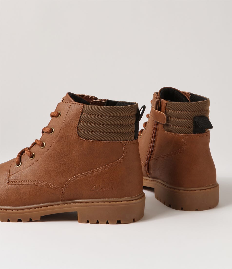 Ranger Jnr Tan Lace Up Boots
