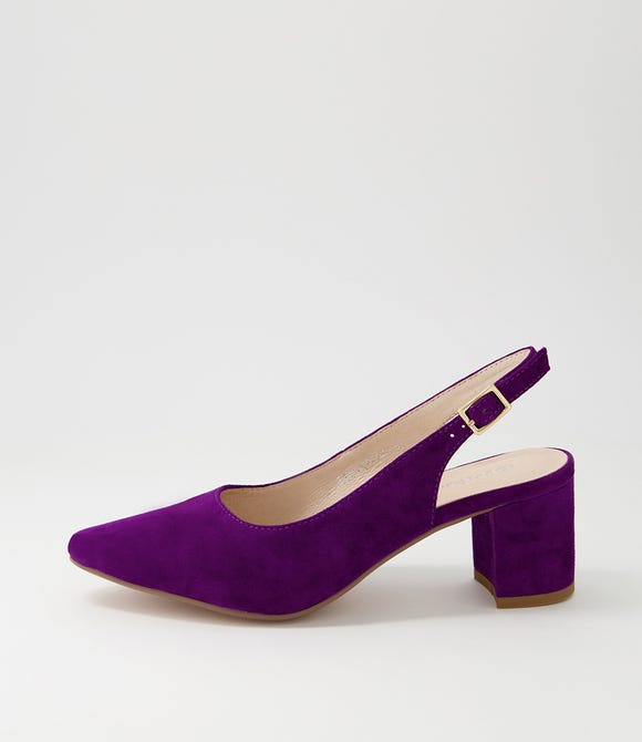 Lucine Purple Suede Heels