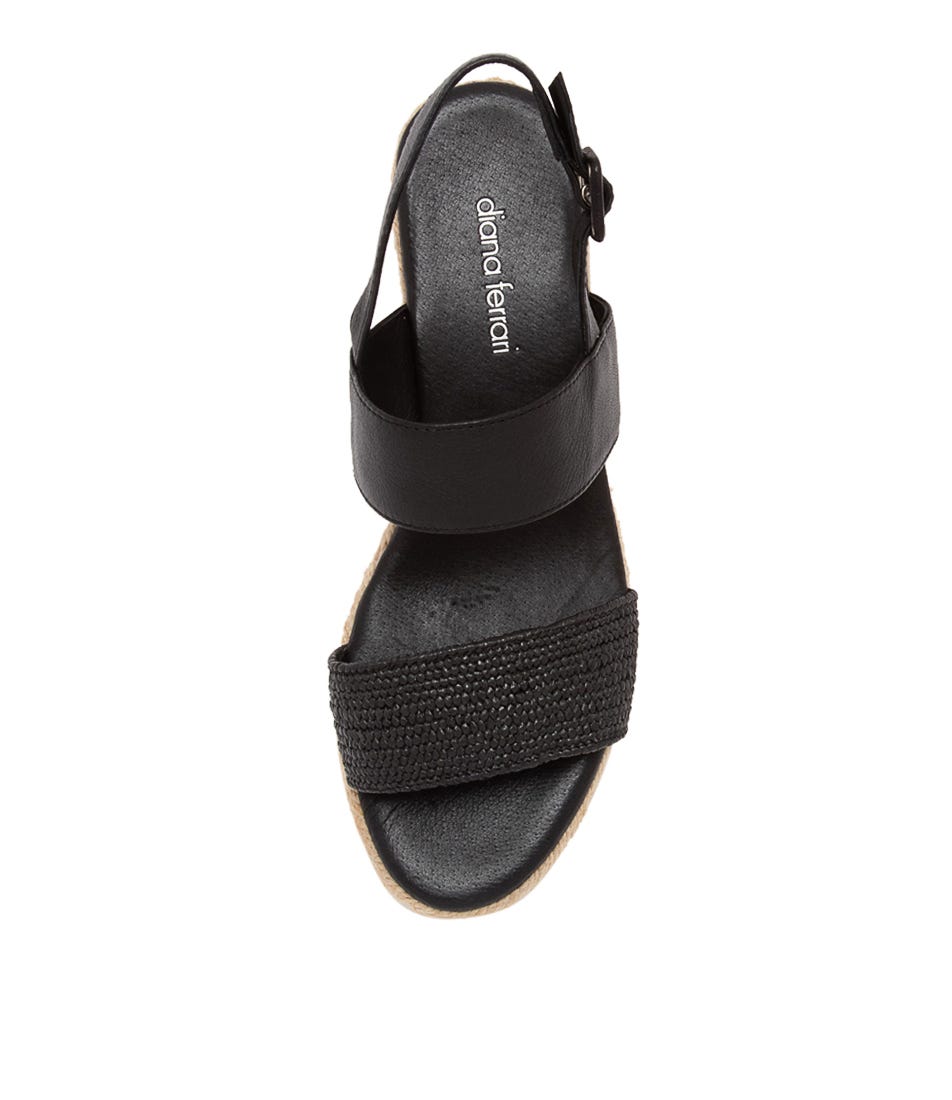 Rodaden Black Woven Leather Sandals