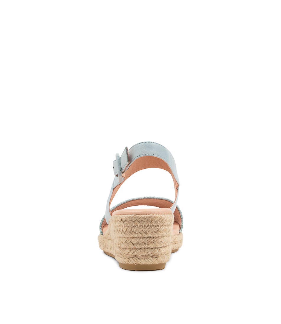 Rodaden Powder Blue Woven Leather Espadrilles