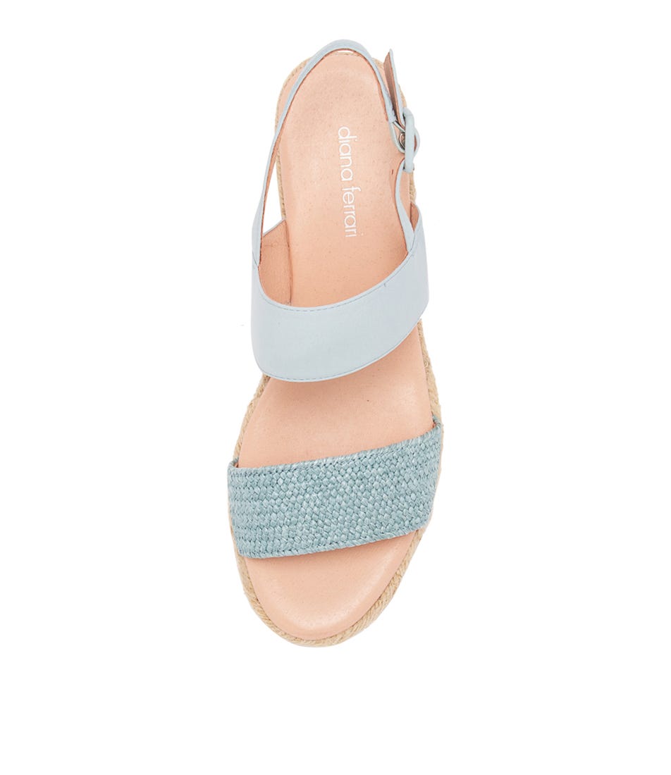 Rodaden Powder Blue Woven Leather Espadrilles