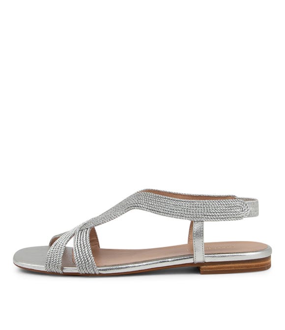Adera Silver Rope Leather Sandals