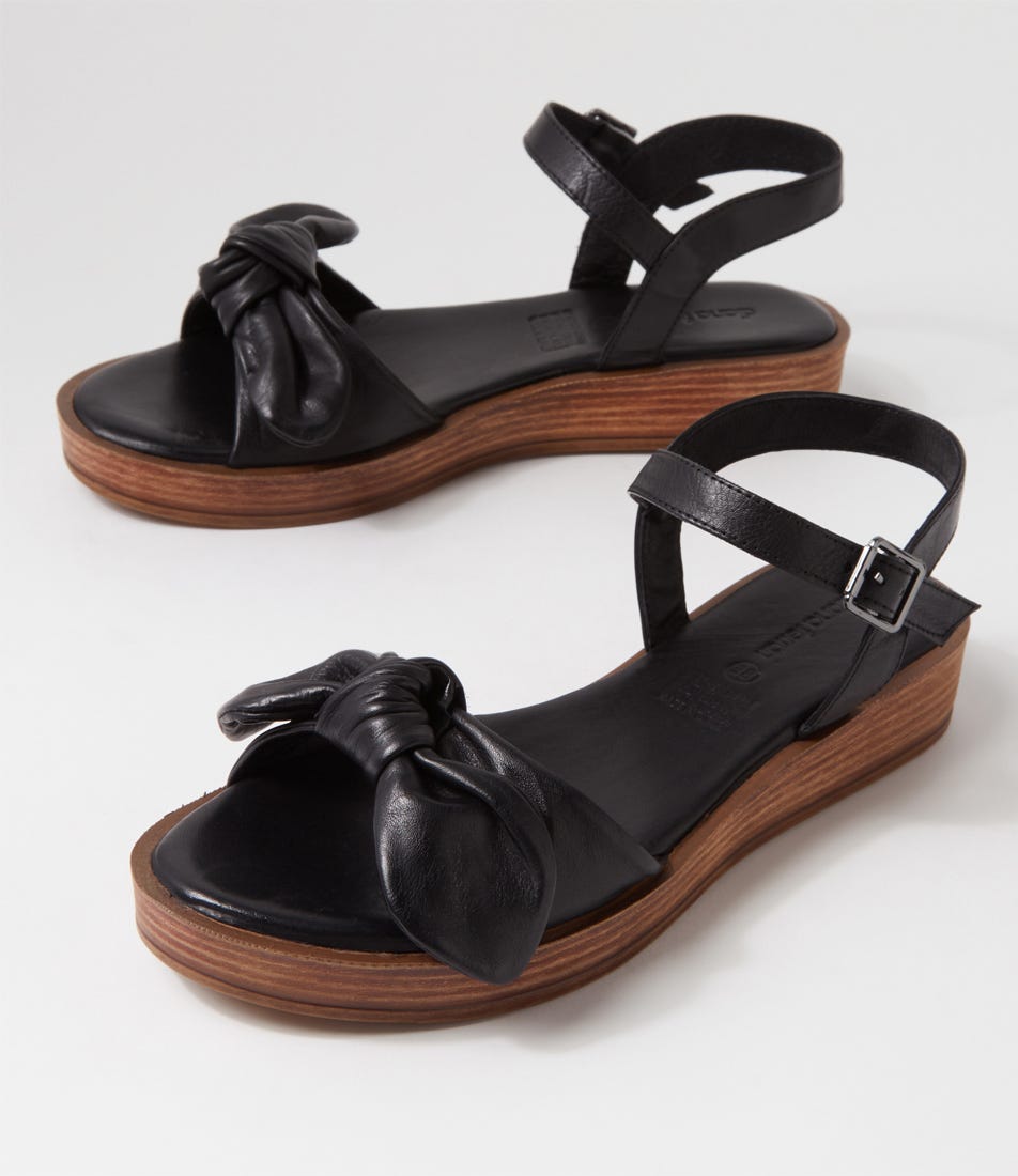 Andee Black Natural Leather Sandals
