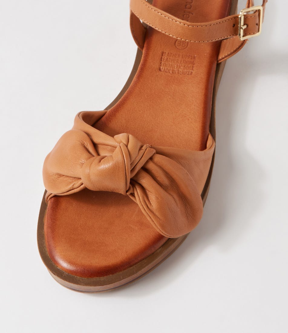 Andee Tan Leather Sandals