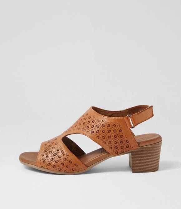 Eljo Tan Leather Sandals
