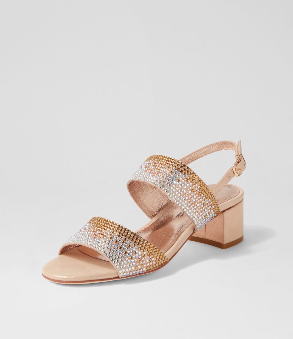 Aweso Rose Gold Petrol Multi Sandals
