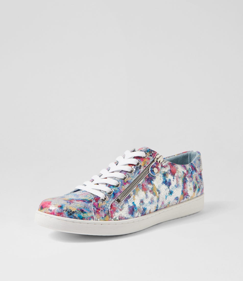 Donat Silver Bright Multi Leather Sneakers