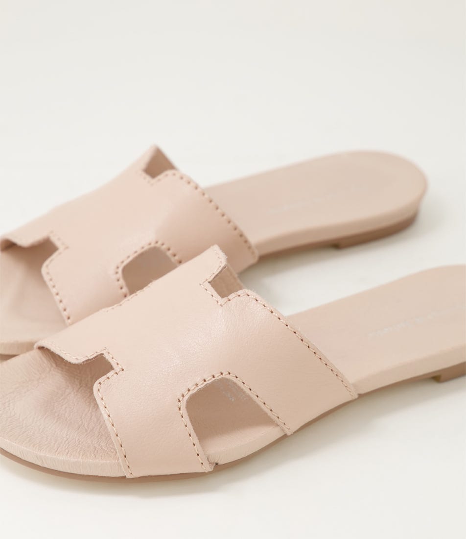 Jamel Rose Leather Slides