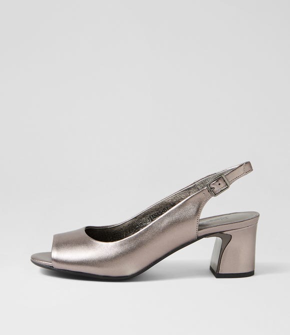 Jianas Pewter Leather Sandals