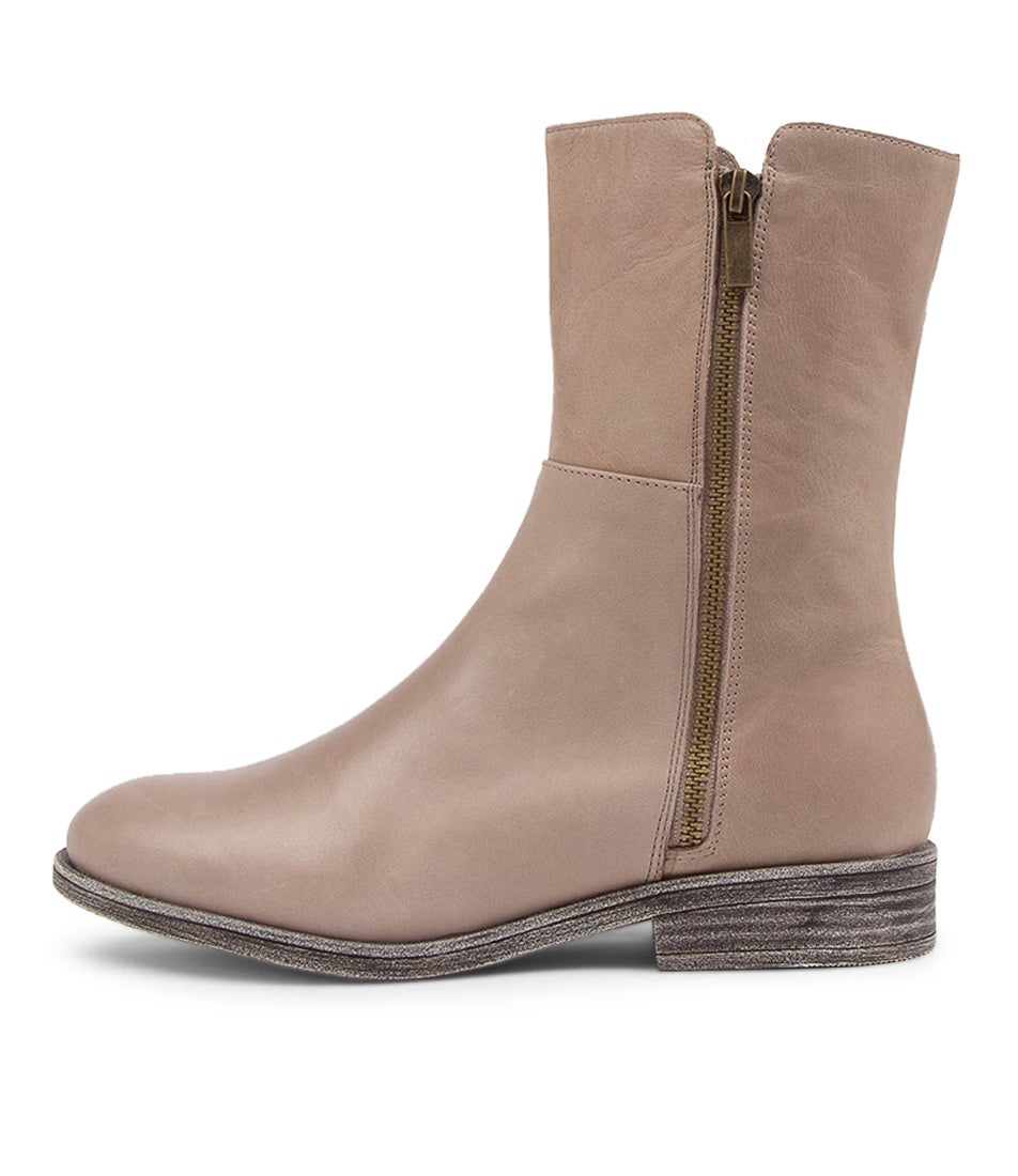 George Mathis Boots Mathis Smoke Leather Ankle Boots