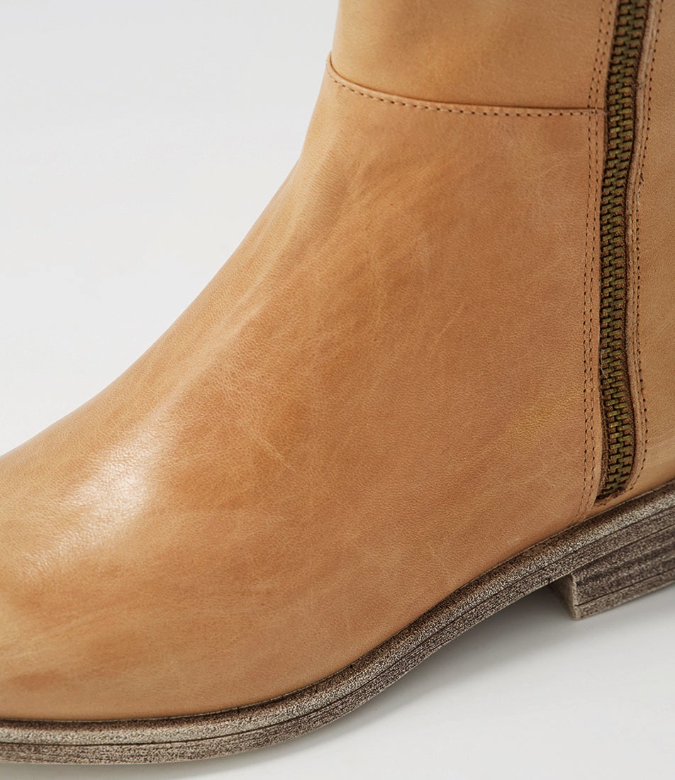 George Mathis Boots Mathis Cappuccino Leather Ankle Boots