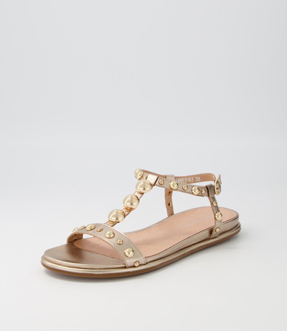 Barrey Barrey Champagne Leather Sandals