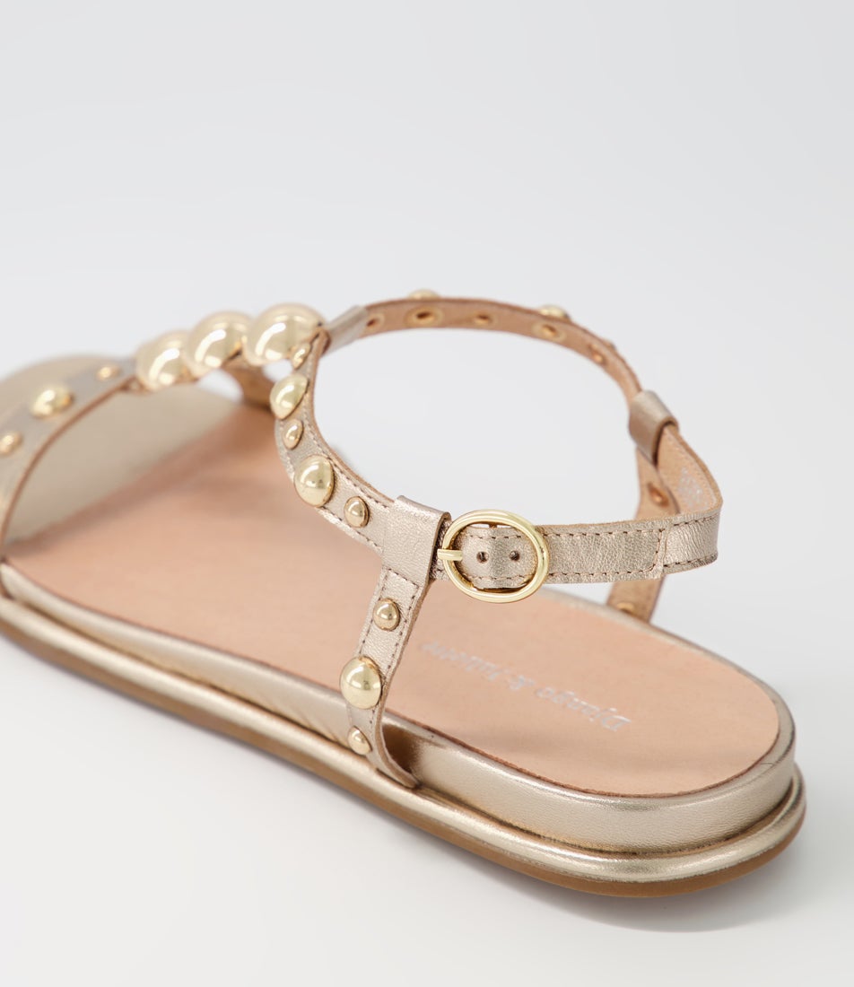 Barrey Barrey Champagne Leather Sandals