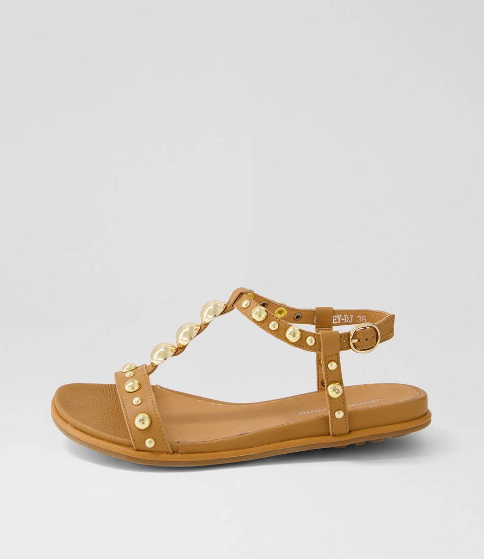 Barrey Dark Tan Leather Sandals
