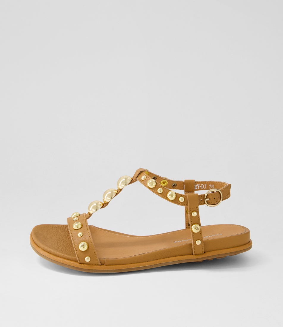 Barrey Barrey Dark Tan Leather Sandals