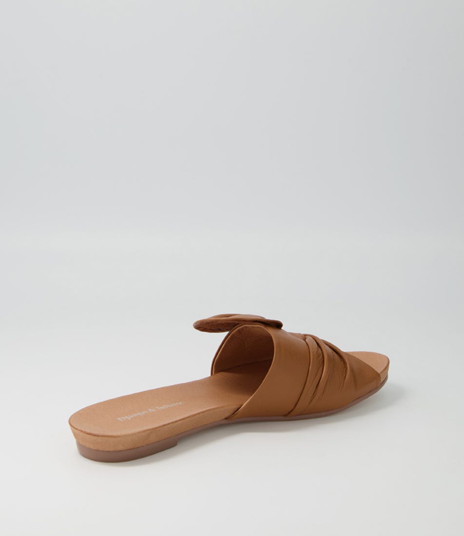Jacool Dark Tan Leather Slides
