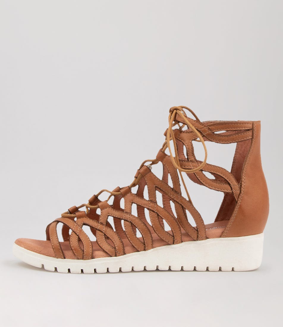 Machupa Dark Tan Leather Sandals WS