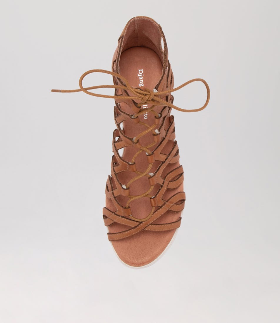 Machupa Dark Tan Leather Sandals WS