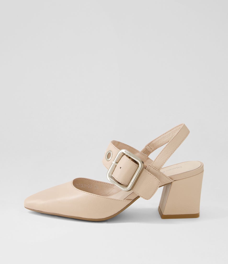 Magaly Nude Leather Heels by Django & Juliette | Shop Online at Mathers