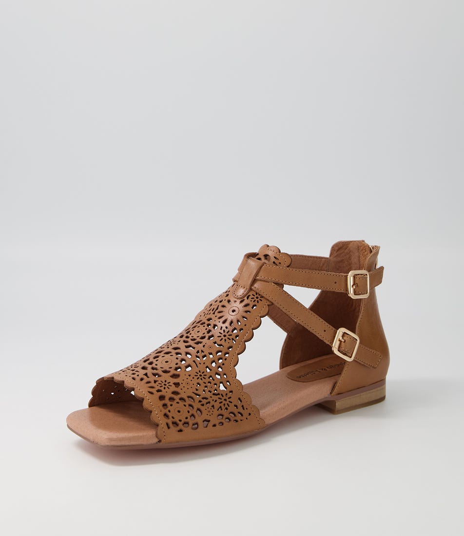 Paedan Tan Leather Sandals