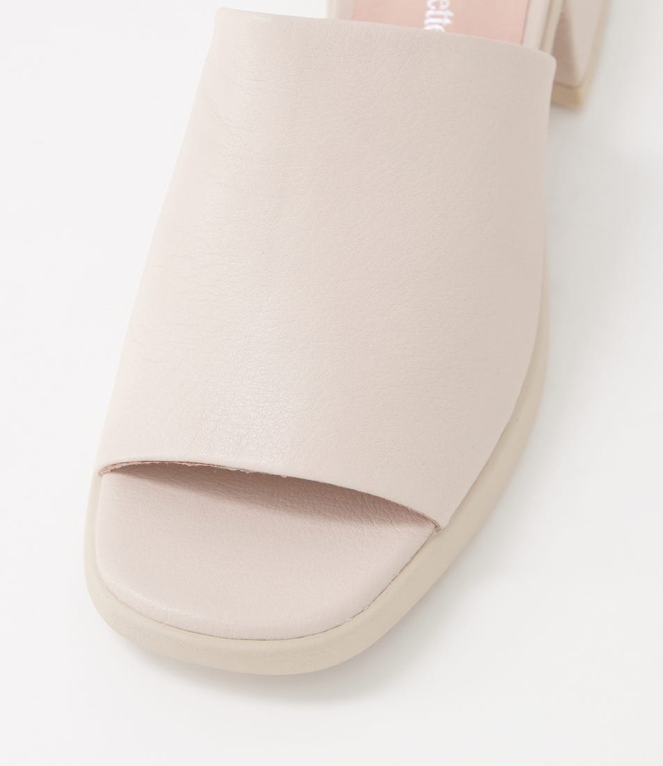 Parnee Nude Leather Mules