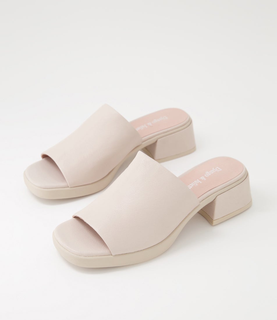 Parnee Parnee Nude Leather Mules