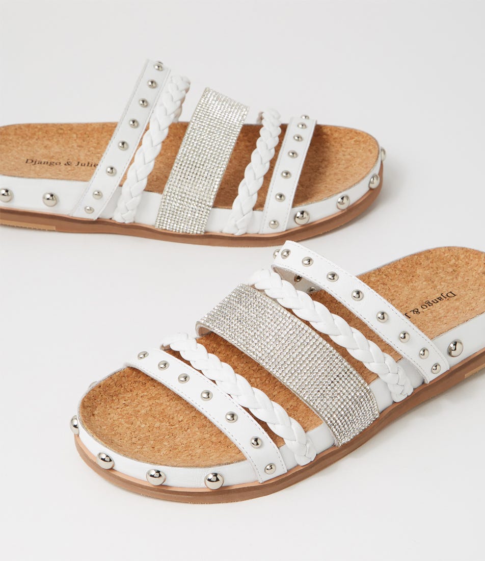 Quindy White Multi Slides