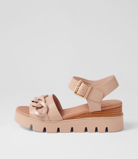 Racassy Cafe Brush Leather Sandals