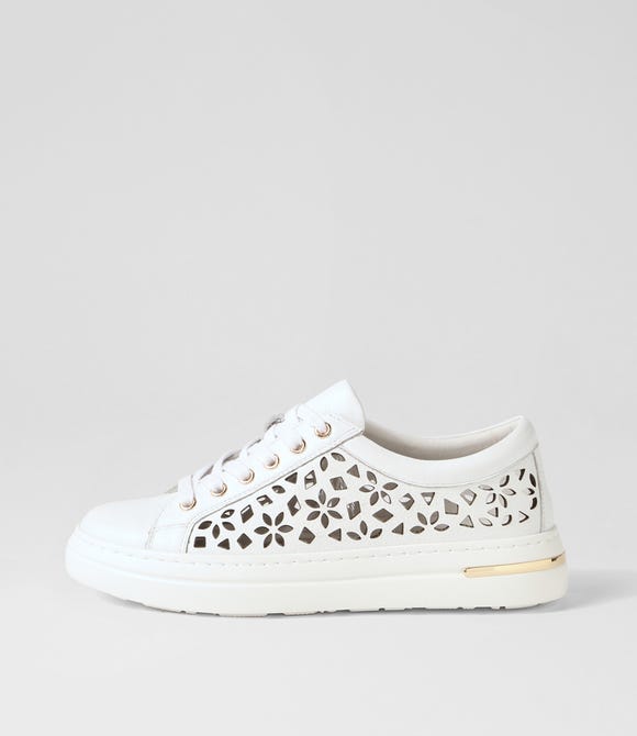 Wim White Leather Sneakers