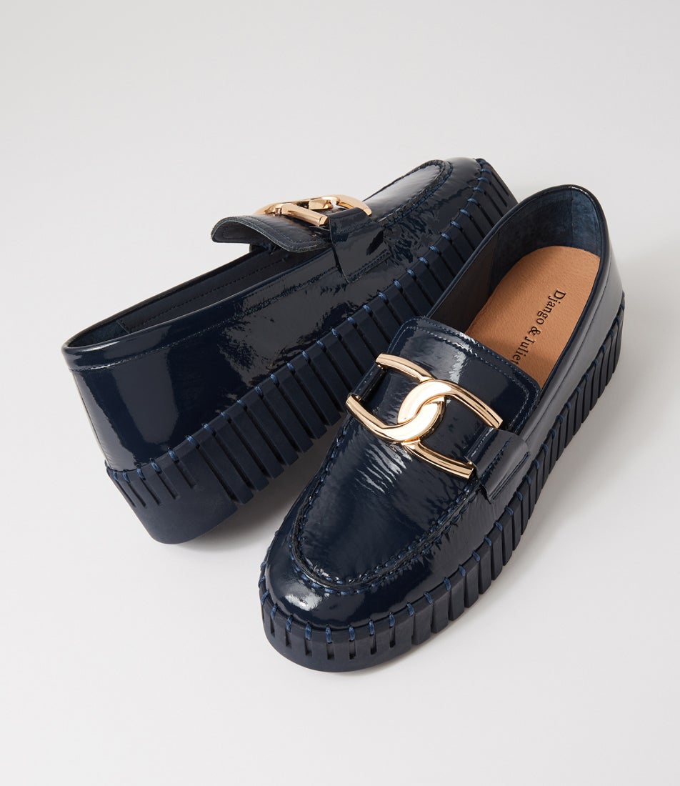 Brontsis BRONTIS DJ NAVY NAVY SOLE PATENT LEATHER