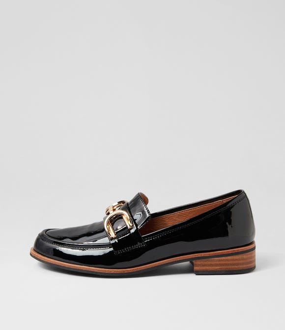 Lanncis Black Patent Leather Loafers