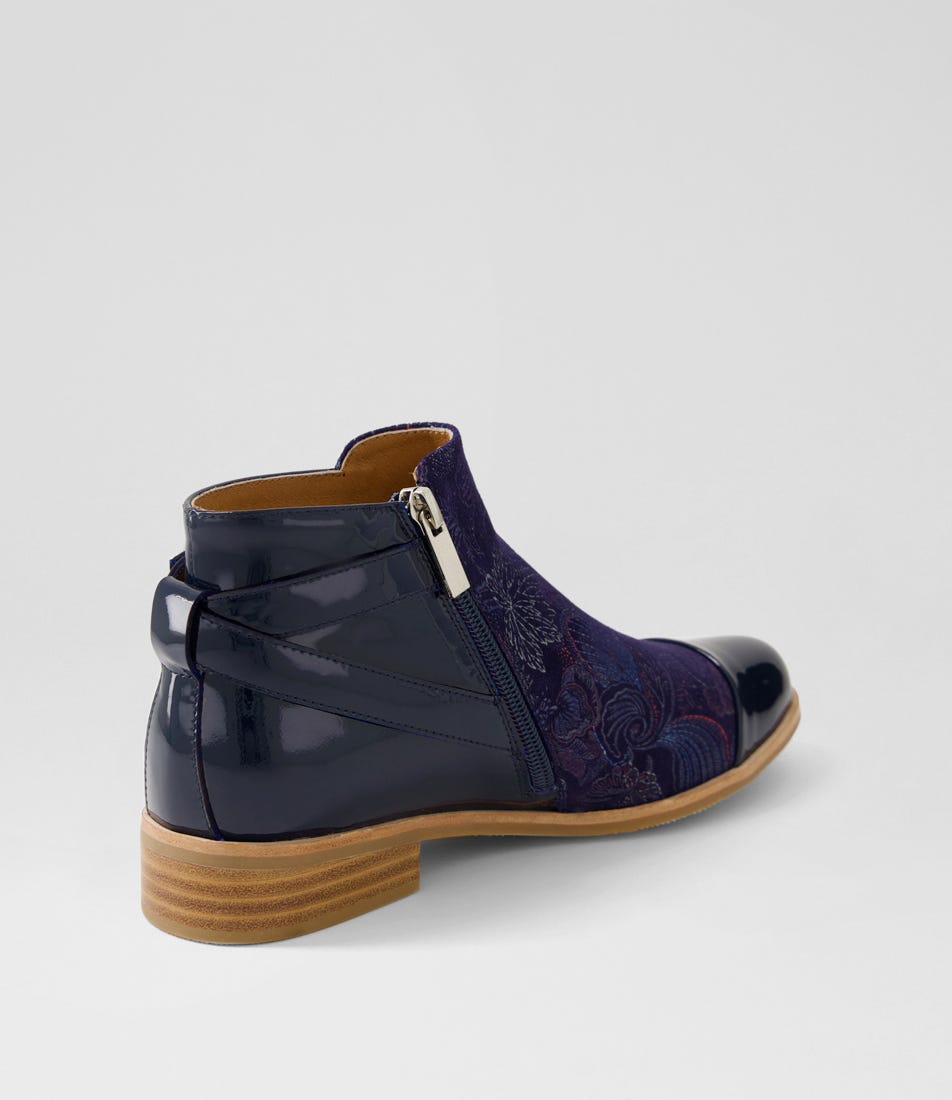 Leart Navy Regal Multi Ankle Boots display picture 2
