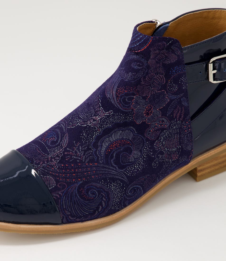 Leart Navy Regal Multi Ankle Boots display picture 1