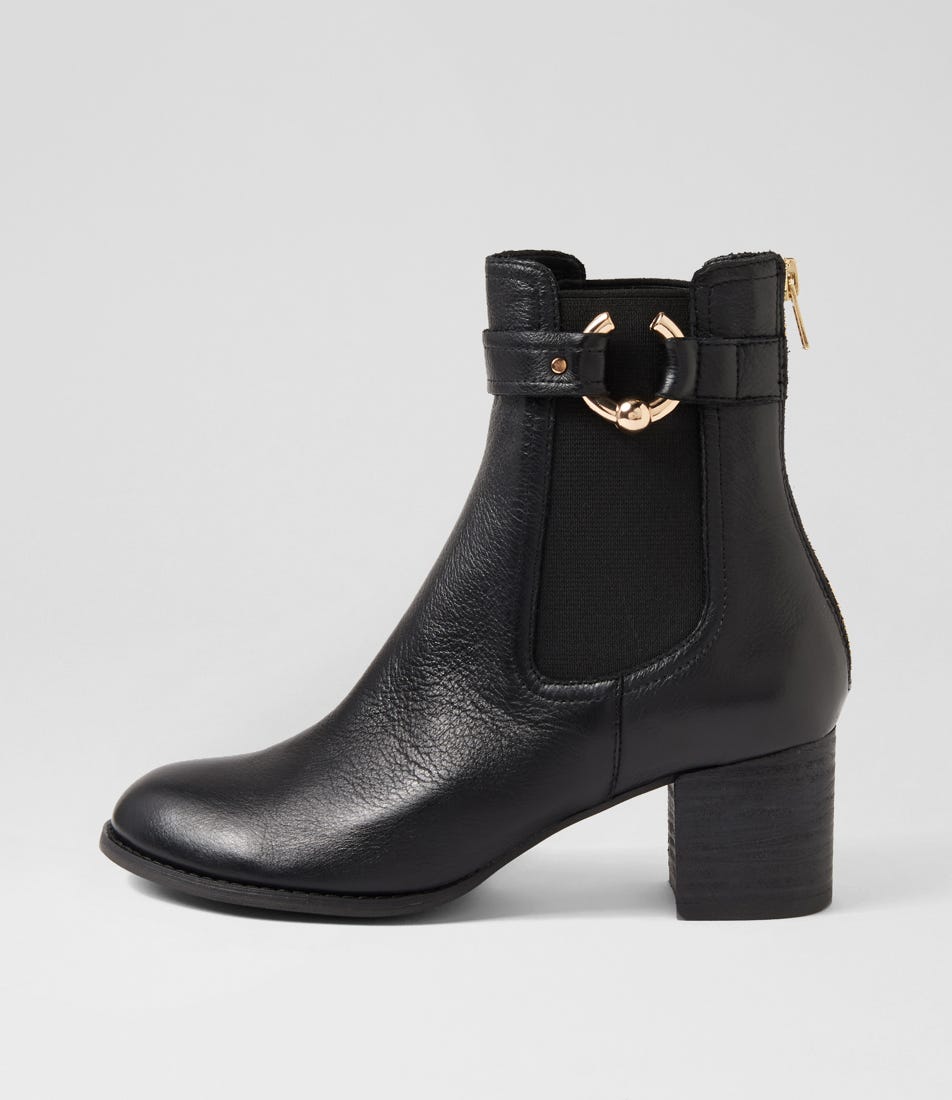 SHOLTO DJ BLACK BLACK HEEL LEATHER