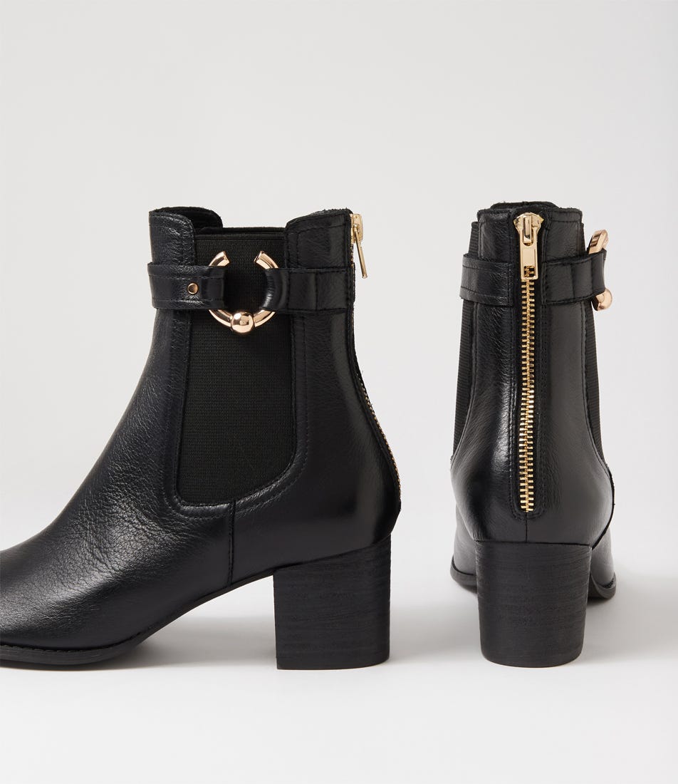 SHOLTO DJ BLACK BLACK HEEL LEATHER