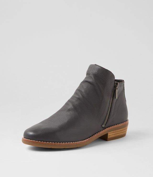 Lalin Boot Lankin Charcoal Leather Ankle Boots