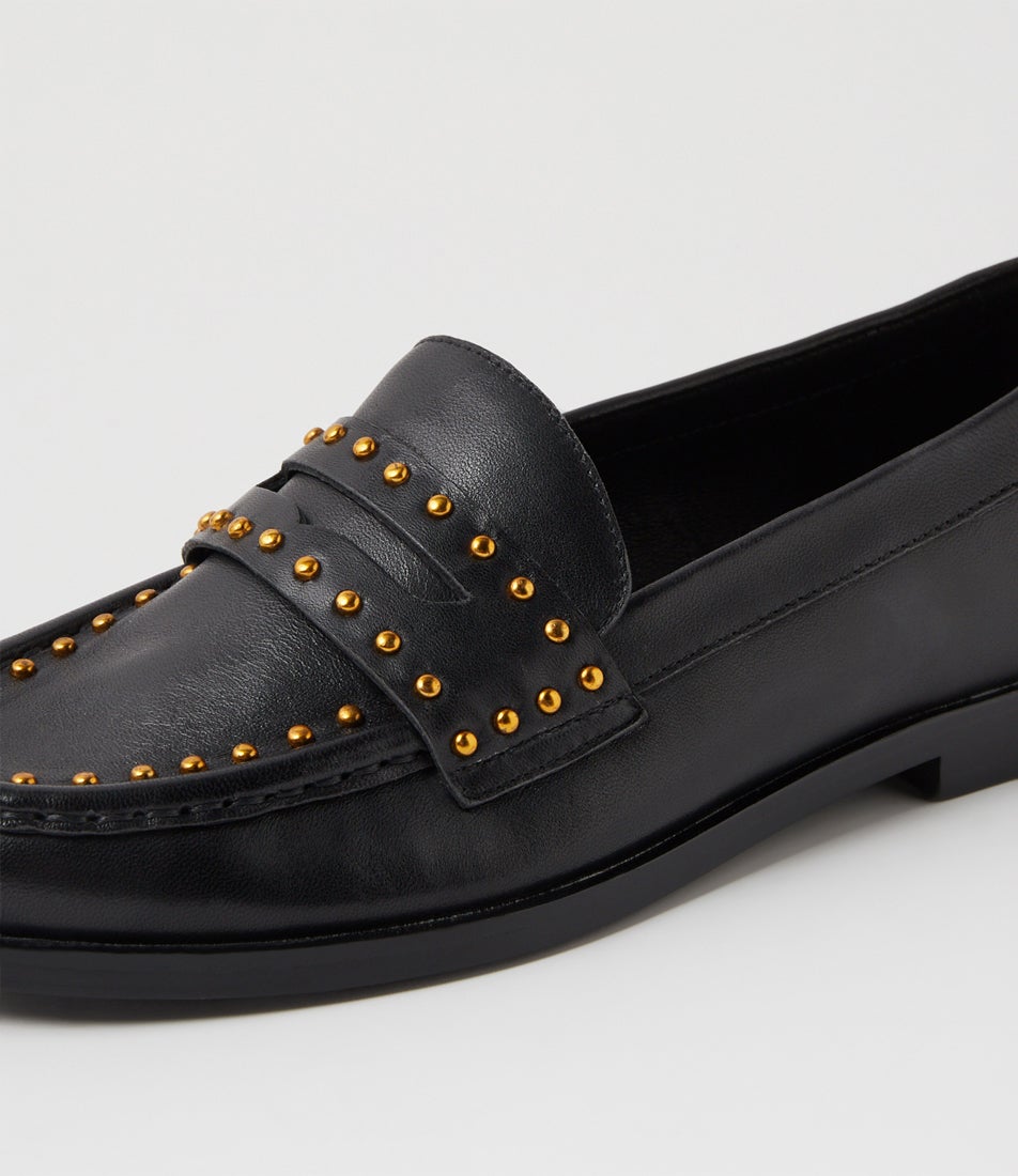 Quatta Quatta Black Leather Loafers