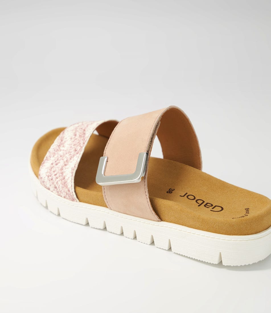 Harper Antikrosa Rouge Suede Patent Leather Slides