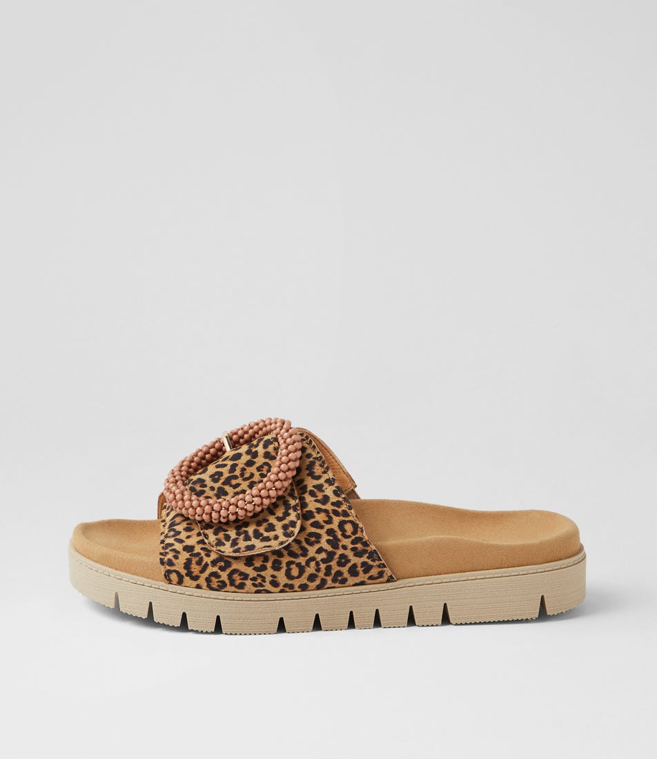 Hansel Leopard Natural Leather Sandals